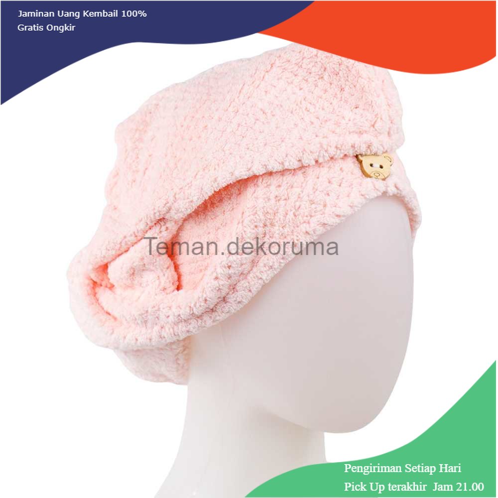 TD-KMN ERDONG Handuk Pengering Rambut Kepala Hair Wrap Drying Towel - FO60