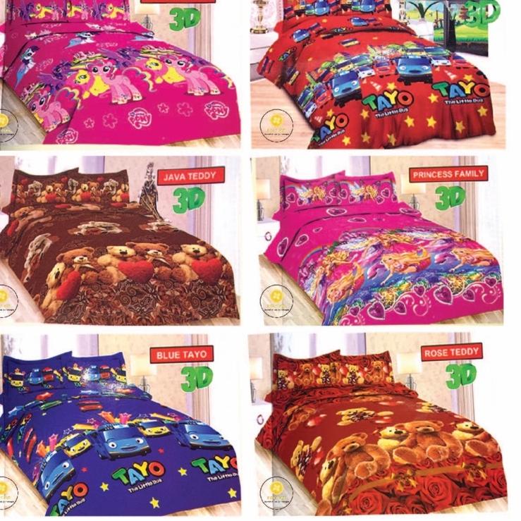 ❅ Sprei BONITA Motif Anak Terbaru 3D Disperse (BISA ) ukuran 180x200, 160x200 ♣