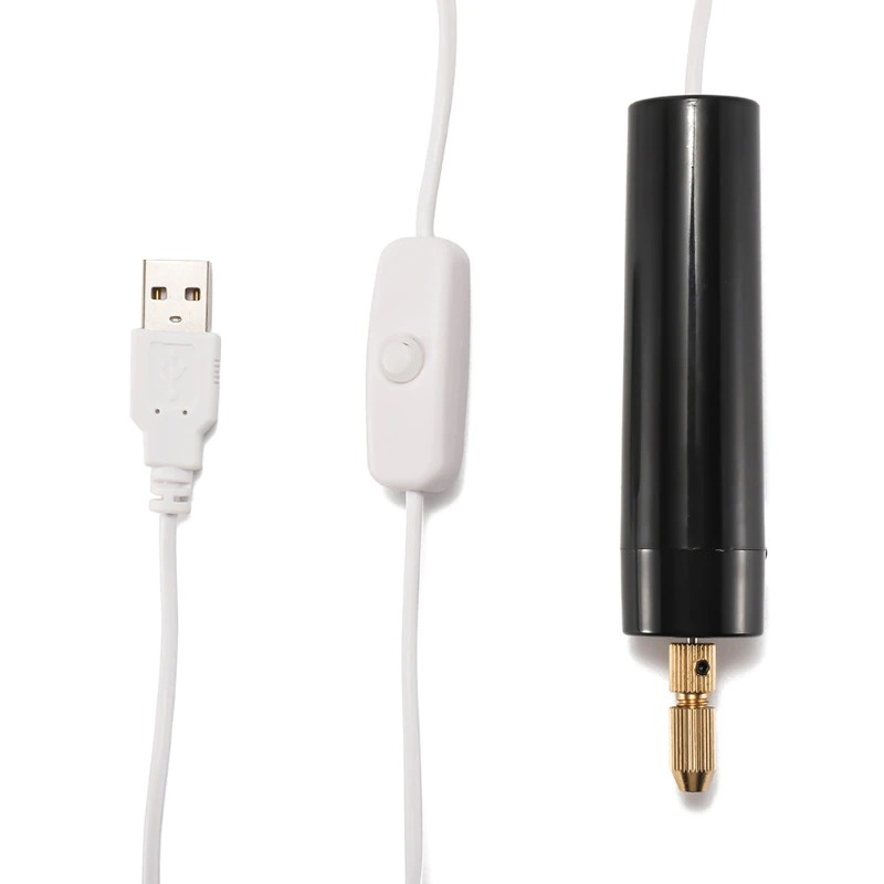 BOR ELEKTRIK MINI PORTABLE MICRO USB DENGAN 3PC BITS DAN KABEL USB DC 5V HAND DRILL USB/ Mesin Bor Mini Obeng
