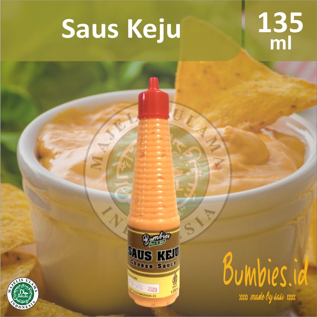 Saus Keju Bumbies Condiment 135ml HALAL | Cheese Sauce | Keju Cair Botol