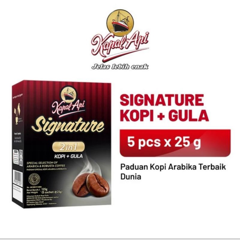 

KAPAL API Signature 2 in 1 1Dus (5 x 25gr)