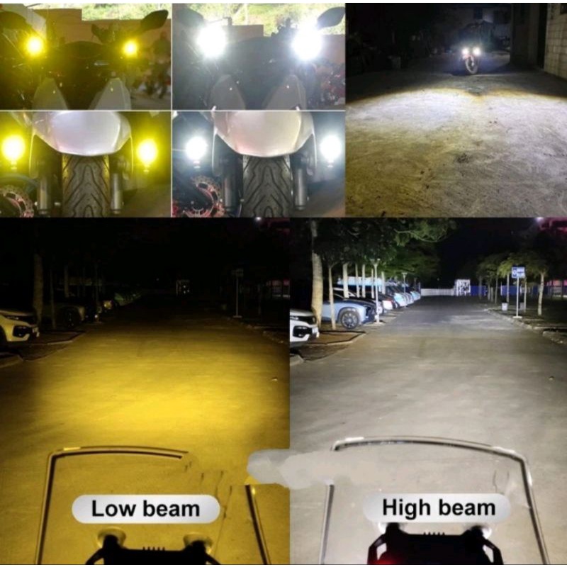 Promo Laser foglamp d2 superbright high low mini driving lampu tembak laser nyala 2 warna kuning putih 12volt motor mobil