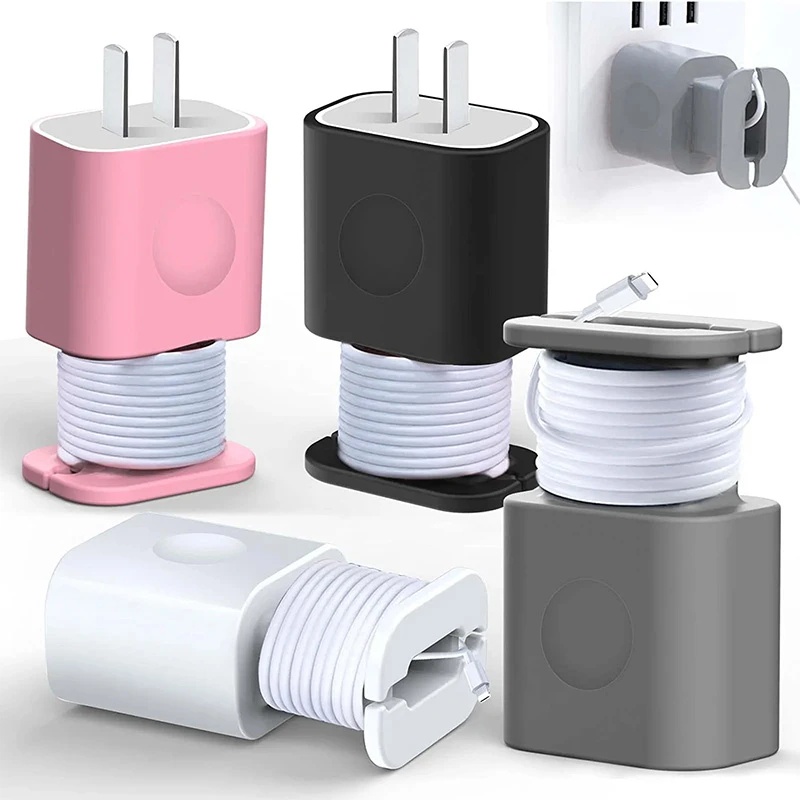 2in1 Silikon Premium Pelindung Charger Kabel Kawat Organizer Cover Anti Putus Cable Organizer Universal Anti Gores Penggulung Kabel Data Charger Case Pelindung Kabel Cord Bobbin