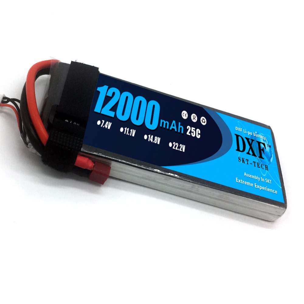 ✧Dxf 12000Mah 7.4V 2S 25C Rc Lipo Batterij Voor Helikopter S1000 Drone Fpv Uav Auto Boot