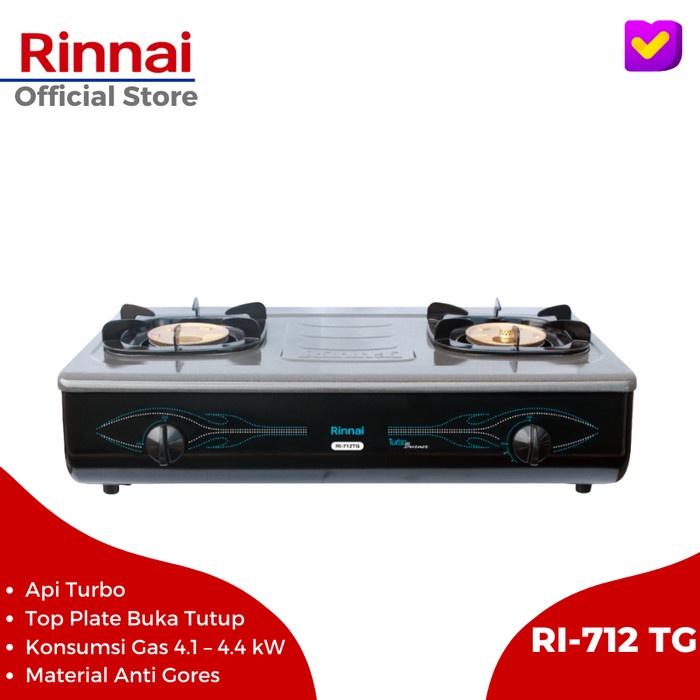 RINNAI KOMPOR 2 TUNGKU RI-712 TG ORIGINAL