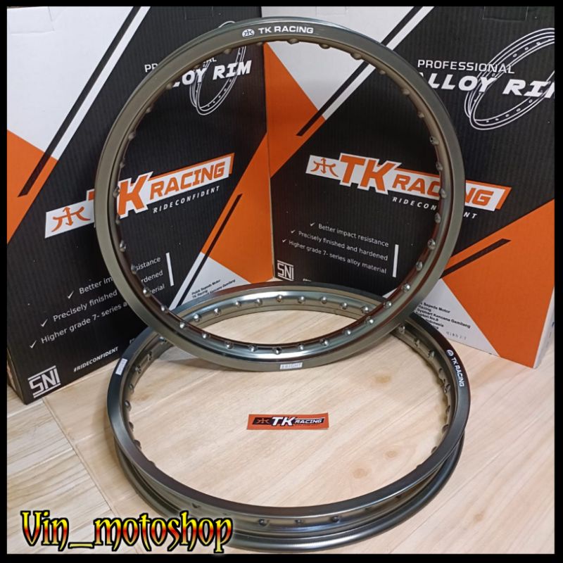 Velg TK Racing Ring 18 160 185 215 hole 36 warna titanium harga sepasang