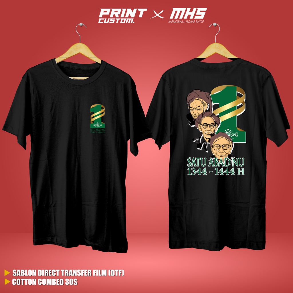 KAOS SATU ABAD NU KAOS NAHDLATUL ULAMA BERSAMA PENDIRI NU KAOS BAJU PRIA WANITA DEWASA DENGAN COTTON