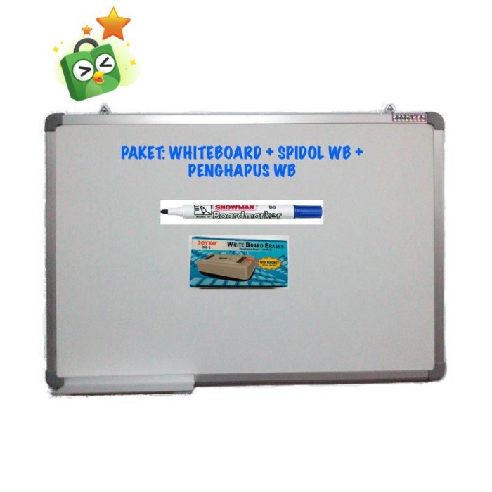 

BISA COD PAKET Whiteboard Magnetic Sakana 45x30 + Spidol WB + Penghapus WB