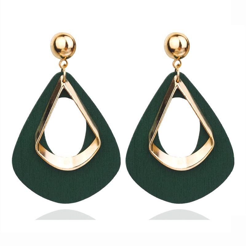 Anting Rumbai | Anting Bentuk Geometris | Anting Bahan Stainless Steel | Aksesoris Wanita