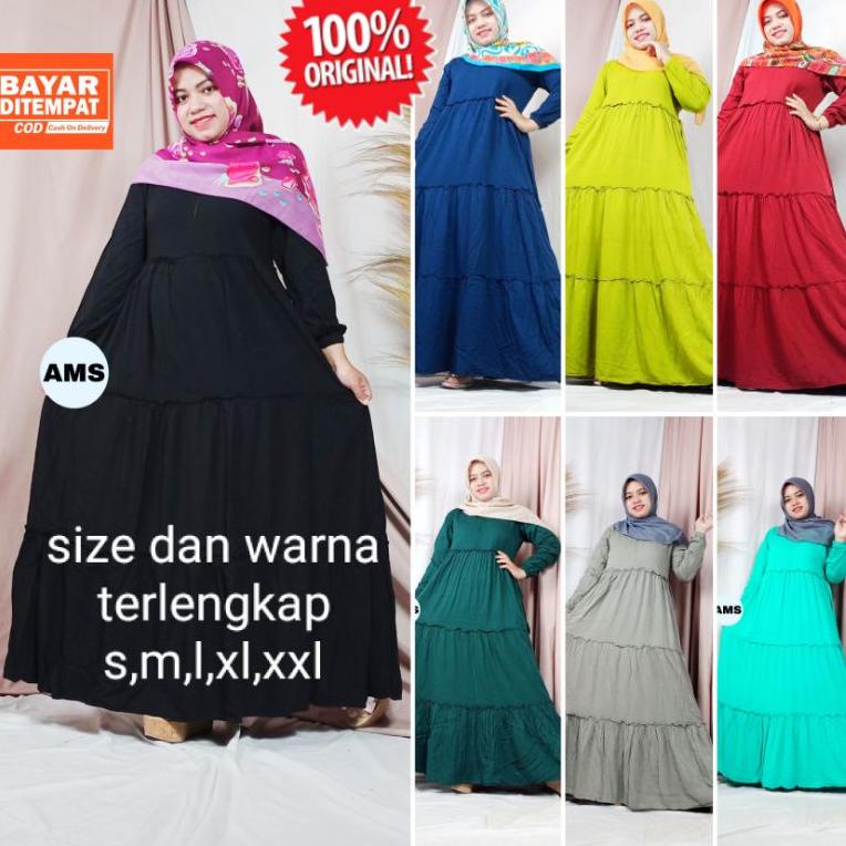 Stok Terbaru Gamis Twill Polos Ori Bahan Tebal Premium Susun Canda Rempel Daster Twil Abstrak Pelang
