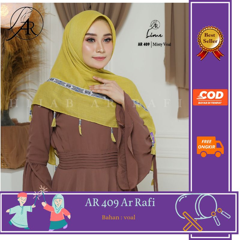 ARRAFI HIJAB JILBAB KERUDUNG SEGIEMPAT TERLARIS AR 409