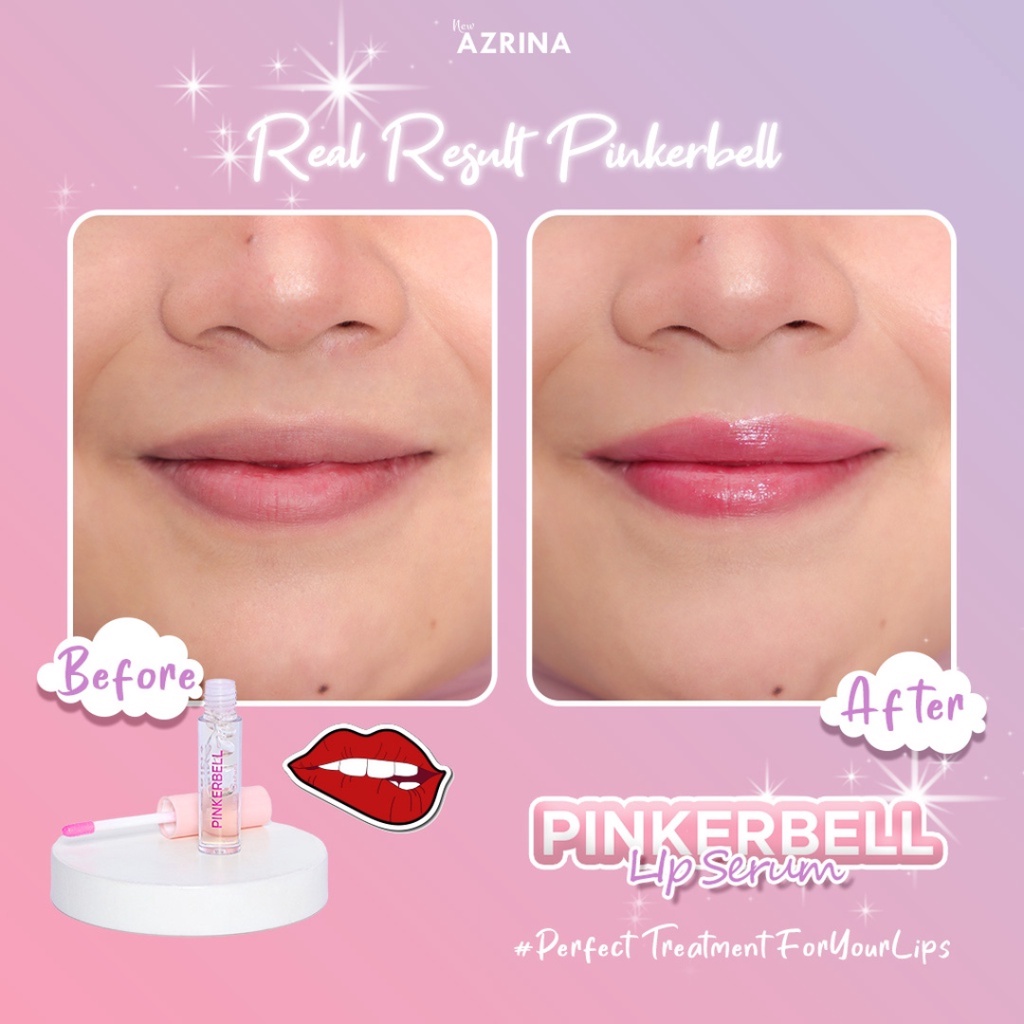 [ FREE GIFT ] Azrina Pinkerbell Lip Serum - Moisturizing Pelembab Bibir BPOM