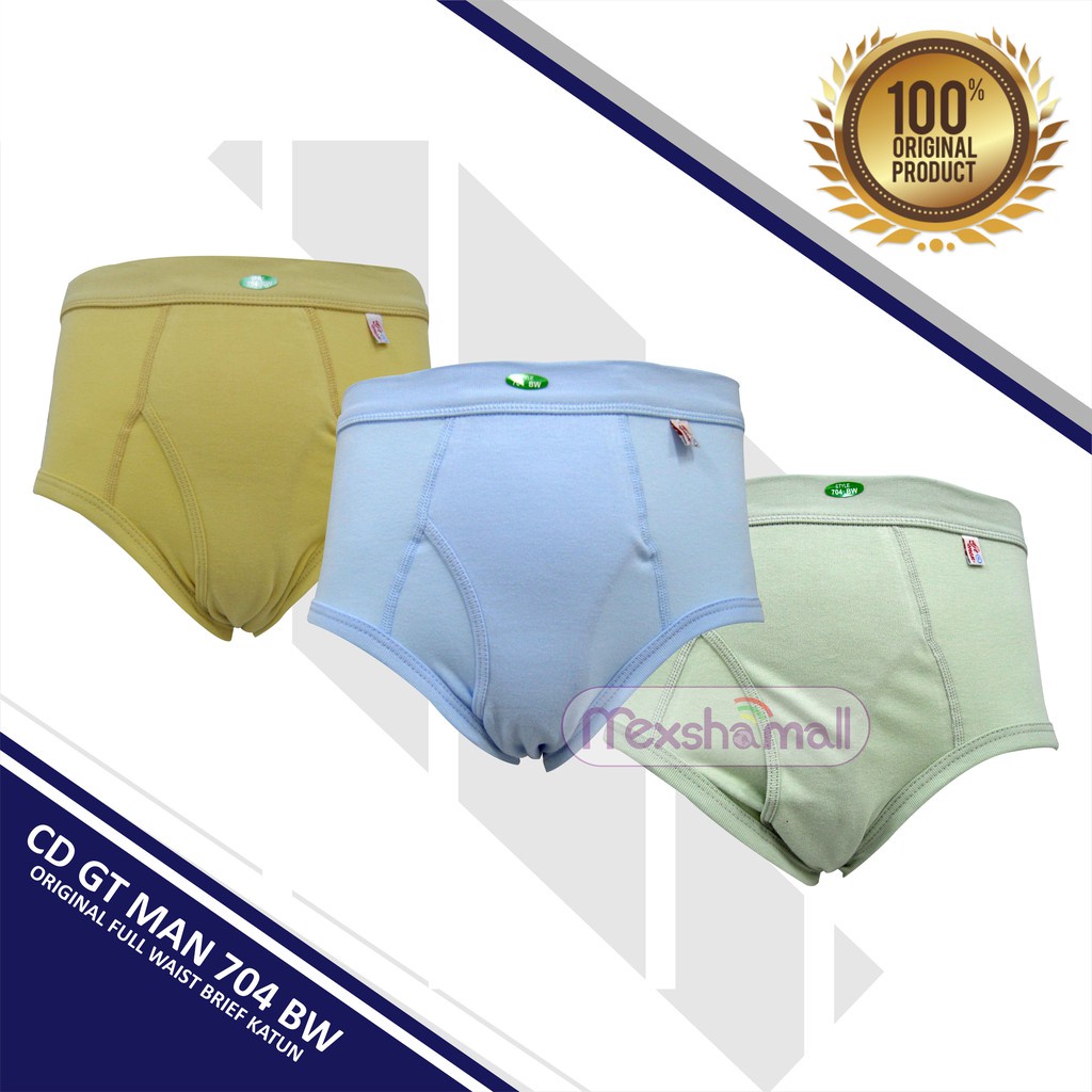 Cd Gt Man Bw 704 I Celana Dalam Pria Merk Gt Man Original Full Waist Brief Katun TOKO KEANULOVA