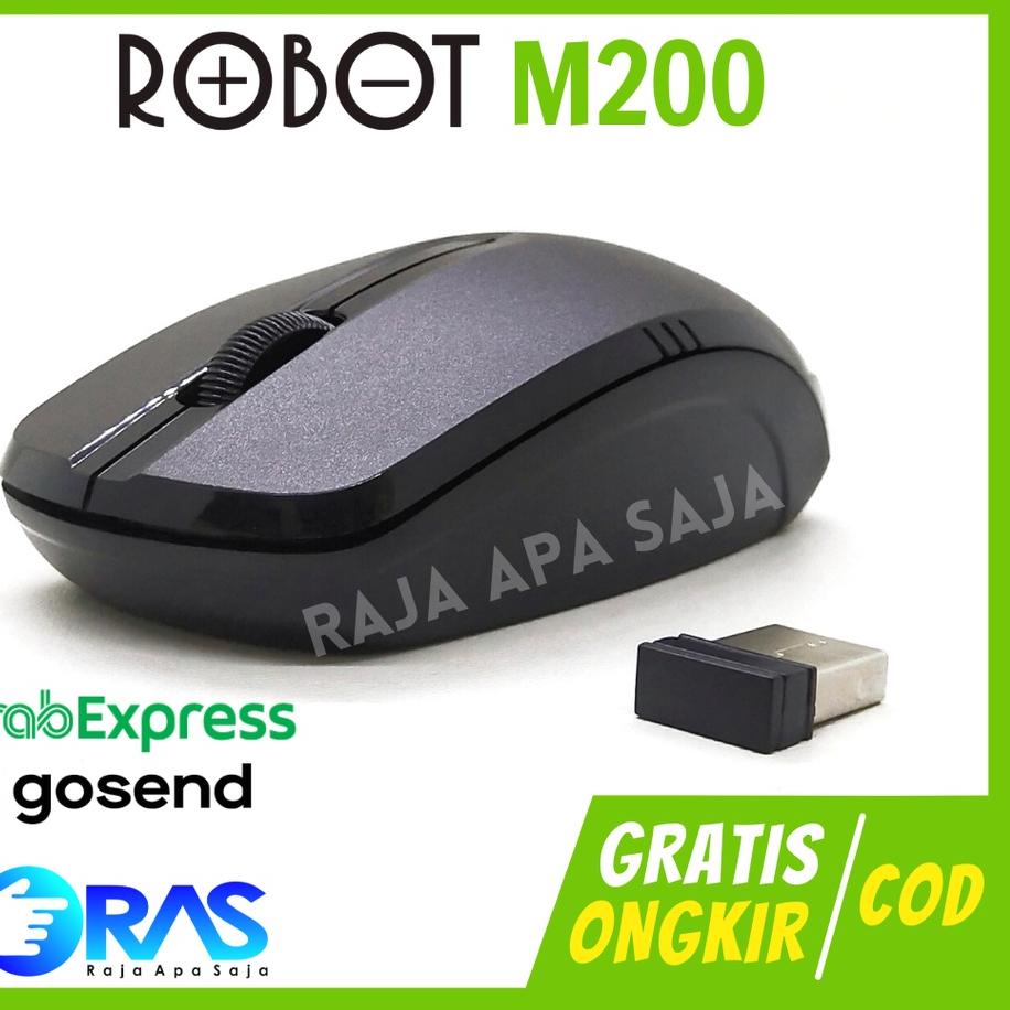 ✺ MOUSE ROBOT M200 WIRELESS - Mouse Bluetooth Tanpa Kabel Mous Komputer PC Laptop Mouse Leptop ❀