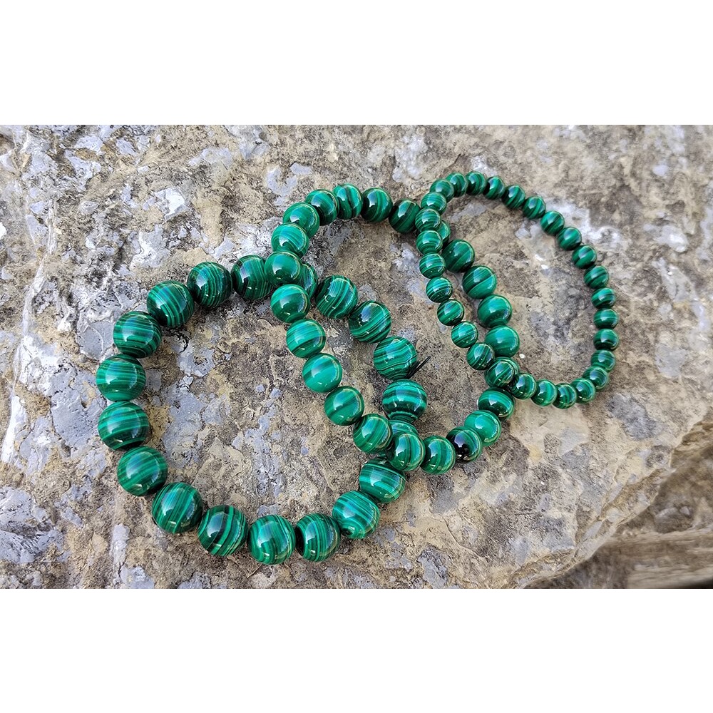 Gelang Ku Natural Malachite Women Jewelry Natural Stone Stretch