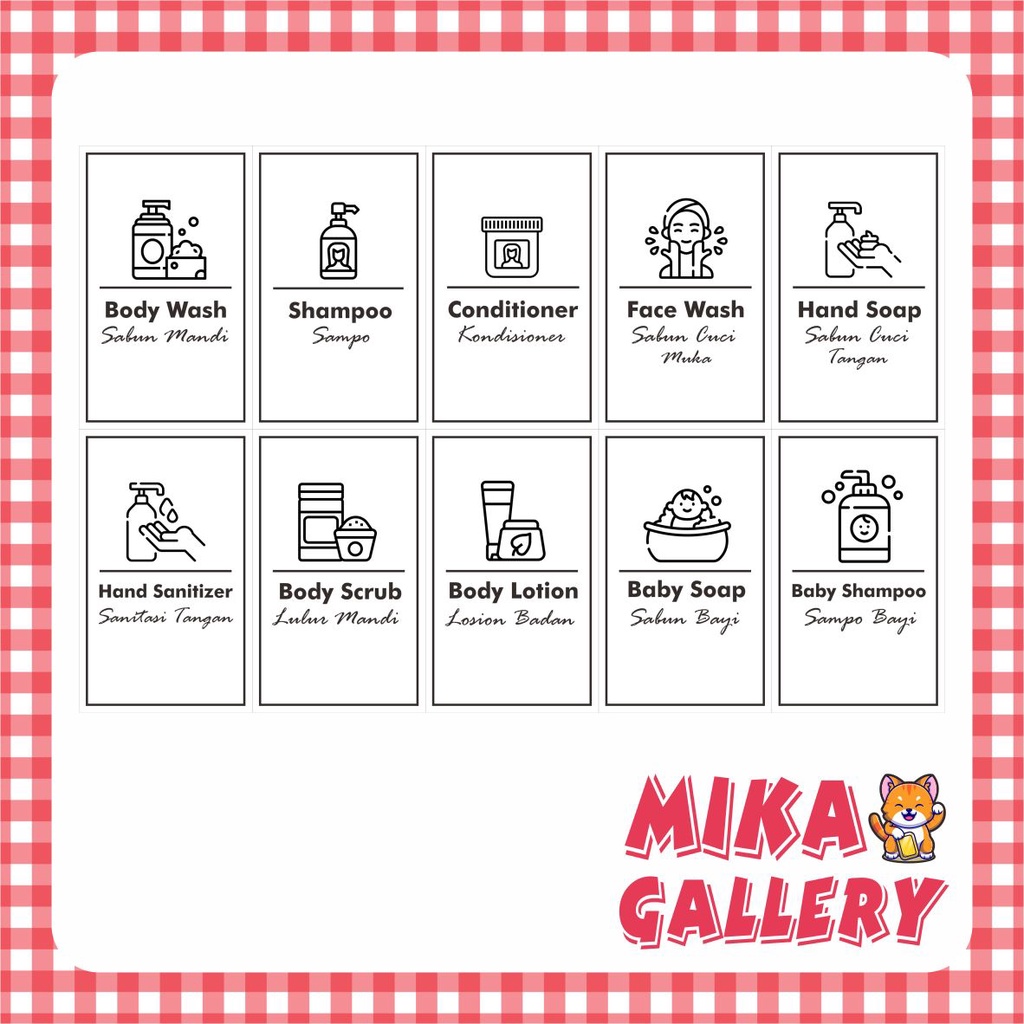 Sticker Label Sabun Laundry Hygiene Stiker Toples Vinyl Waterproof