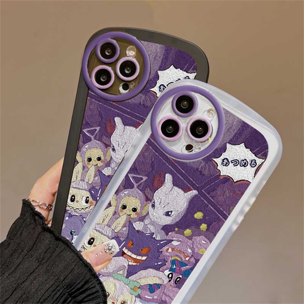 Soft Case Samsung A13 A02S A03 A03S A30S A11 A12 A51 A30 A50 A52 A20S A10S M11 M12 J7 Pro J7 Prime J4 Plus Silikon Cute StellaLou Dan Pokemon Lukisan Minyak Warna Ungu Phone Cover