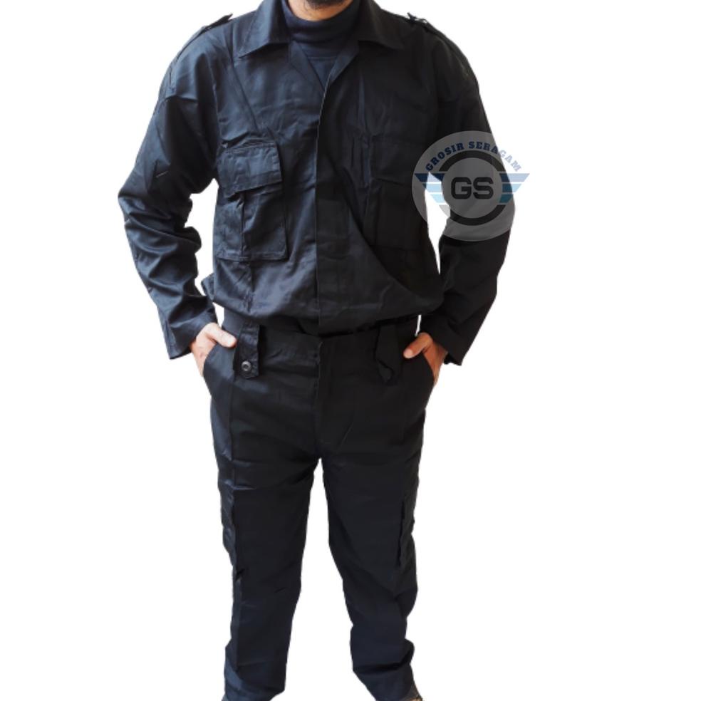 [ART. 620881] BAJU SERAGAM SETELAN PDL Hitam SATPAM Brimob