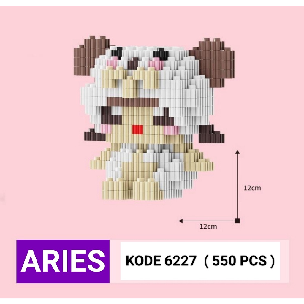 Nano Block 12 Zodiak Series Bintang Kelahiran Mainan Edukasi Anak Set Hadiah dan Pajangan