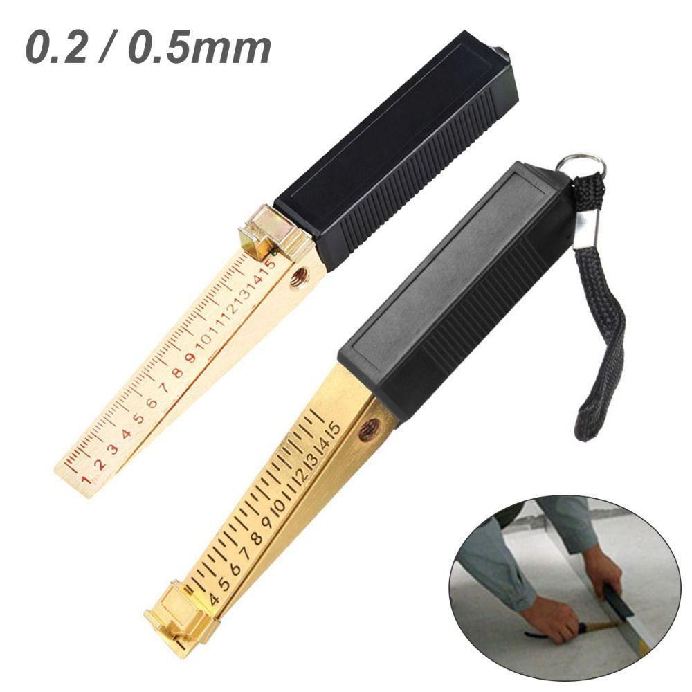 Lanfy Wedge Shaped Vernier Alat Ukur Tukang Rumah Kursor Feeler Penggaris Teknik Taper Feet Gauge Thickness Gauge Wedge Feeler