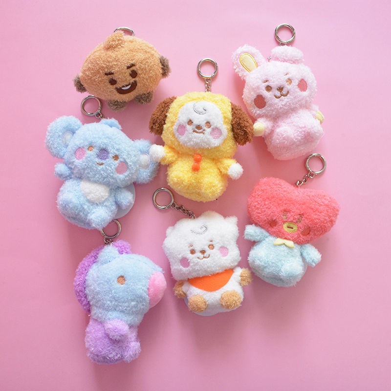 Gantungan Kunci Boneka Plush KPOP  TATA COOKY CHIMMY KOYA