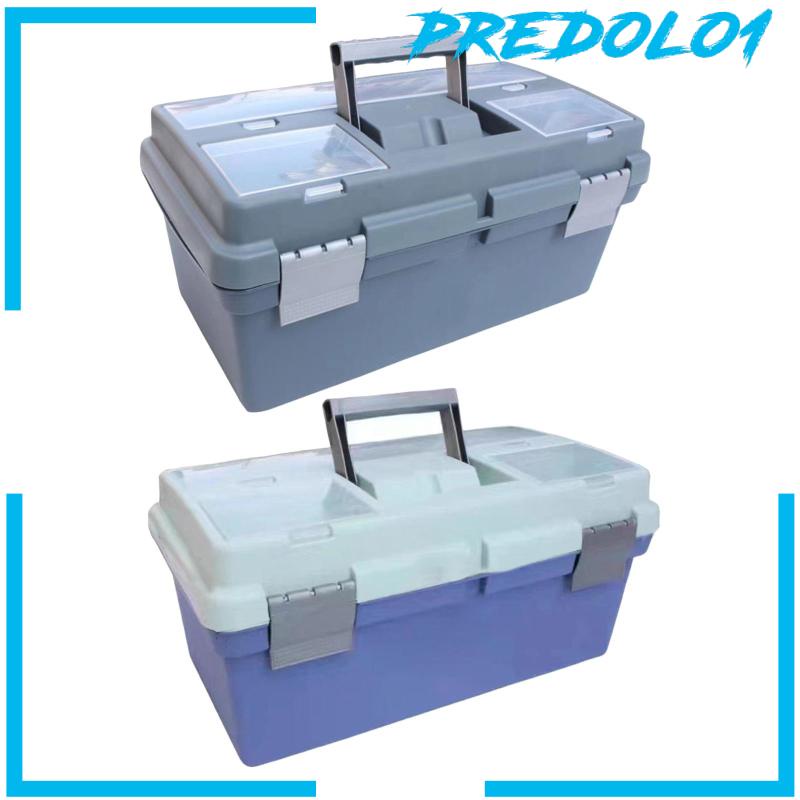 [Predolo1] Kotak Penyimpanan Portabel Organizer Toolbox 16inch Kapasitas Besar Untuk Kantor Rumah