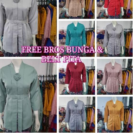 ➪ Kebaya kartini kutubaru BALOTELI TUNIK polos busui KeroncongBusana (1/2) ➩