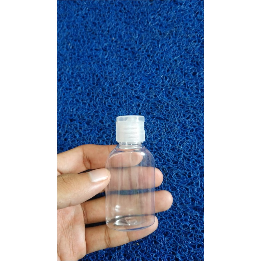 Botol PET 30 ml 30ml. FLIPTOP FLIP TOP Oval Carex antis Bening Clear Transparan (VC)