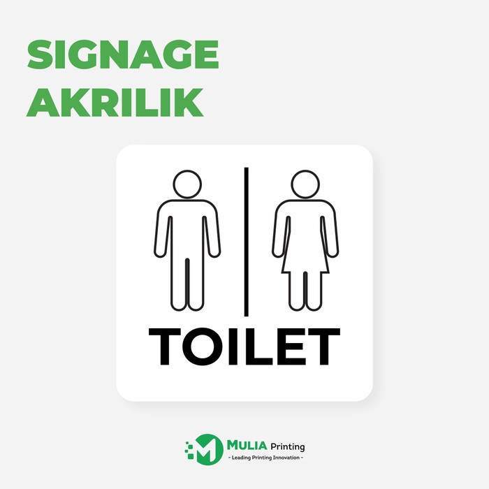 

Sign Toilet Pria Wanita Minimalis Signage Acrylic Premium - Laser + UV