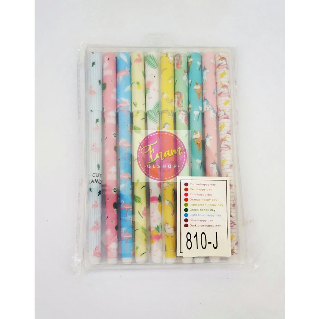 

Pen Gel Karakter 10 Warna (10 Pcs) 810-J