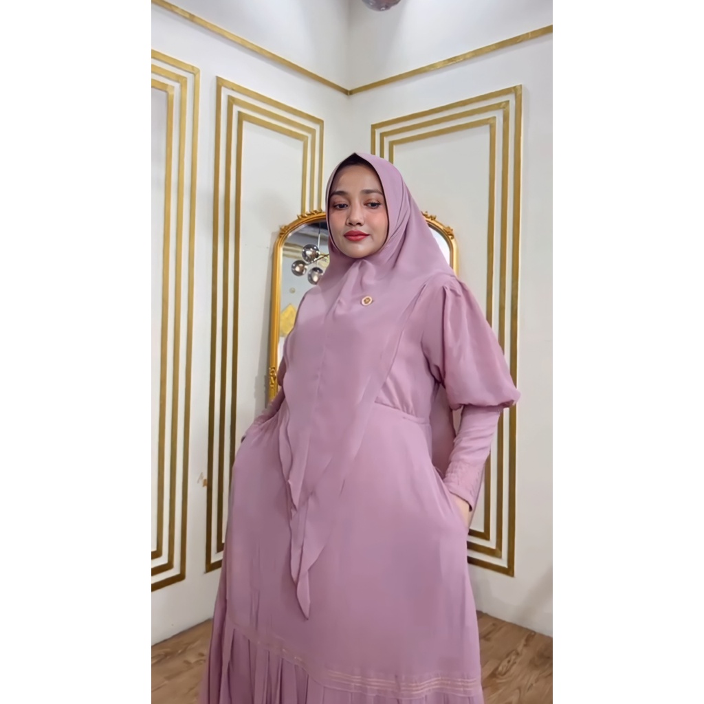 RD Syar'i Dress | Pesta | Kondangan | Brukat | Tile | Mewah | Maxi | Bordir | Gamis Set Hijab