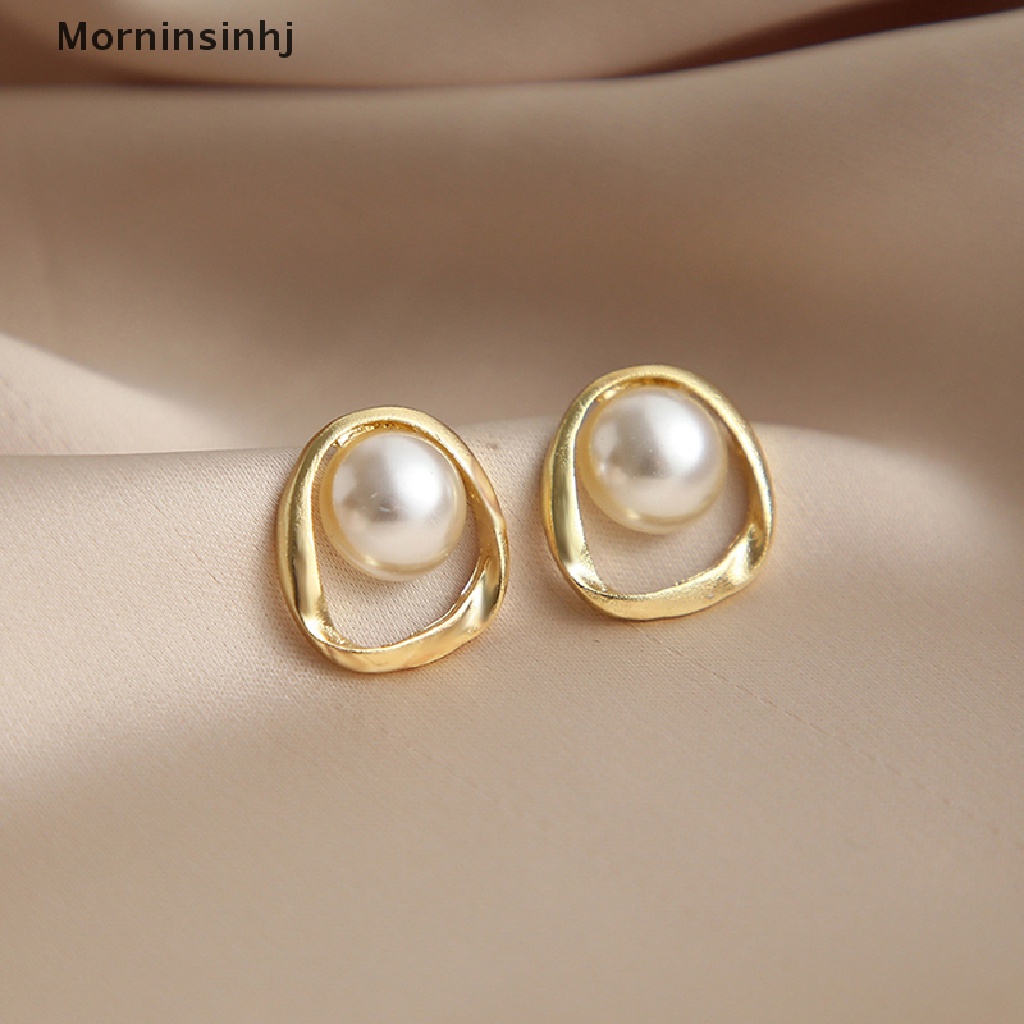 Mornin 1pasang Anting Mutiara Wanita Tidak Teratur Perhiasan Earing Fashion Korea Halus Pearl Woman Earrings Elegan Pearl Earrings id