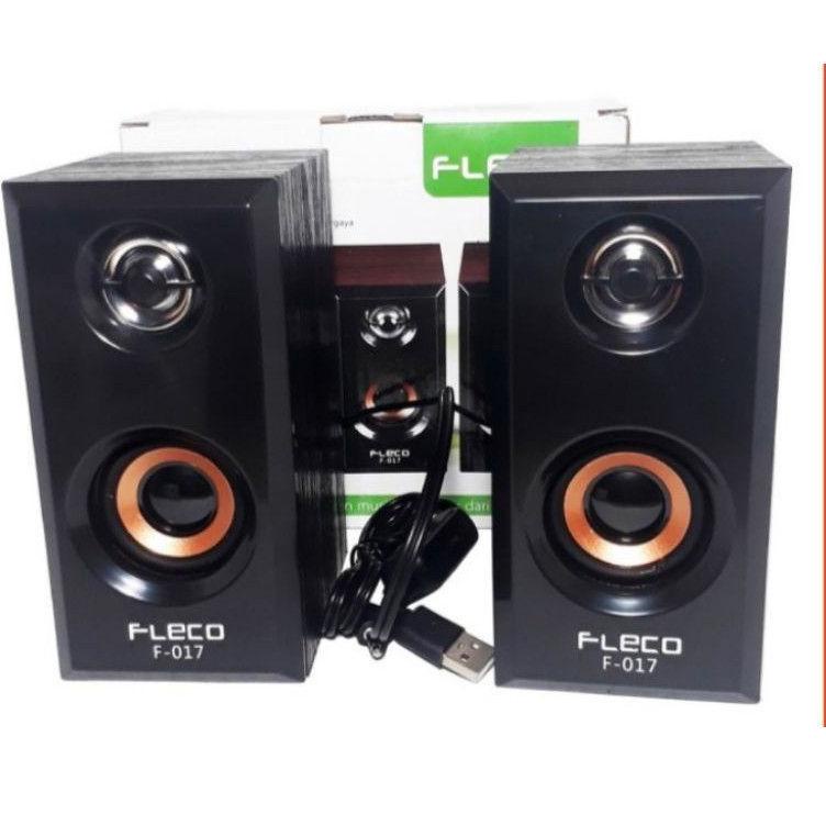 ♫ Speaker Salon Aktif Komputer Fleco F-017//Salon Komputer USB & AUX//Fleco 017 ♤