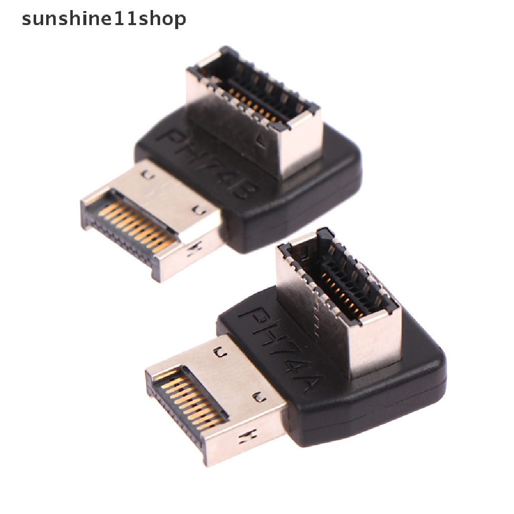 Sho USB 3.1 Type-E 90derajat Converter USB Header Adapter Untuk Konektor Motherboard N