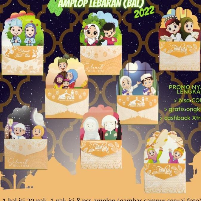 

160 PCS AMPLOP LEBARAN IDUL FITRI UNIK MURAH CANTIK | GROSIR AMPLOP TYHY64654U