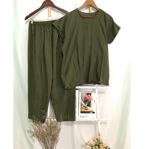 TERLARIS SETELAN RAYON POLOS JUMBO | ONESET RAYON POLOS JUMBO XXL | PIYAMA POLOS JUMBO | BAJU TIDUR 