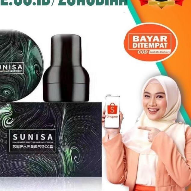 ☎ [ORI 100% BARCODE] SUNISA MUSHROOM HEAD AIR CUSHION CC CREAM / BEDAK ORIGINAL + Kuas Kabuki ❃