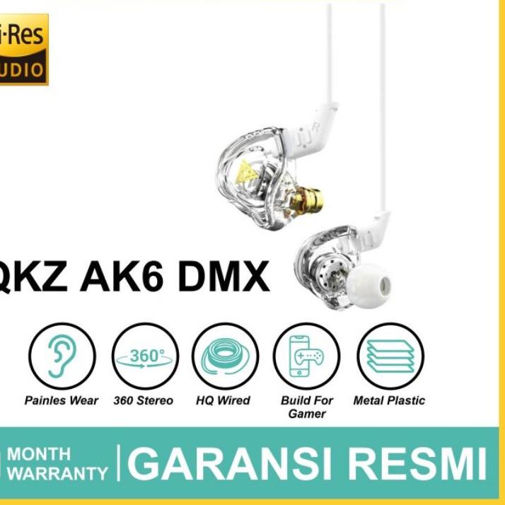 ✹ QKZ AK6 DMX with Mic Basshead HIFI Sound In Ear Monitor Earphone IEM Not AK6 Pro Max ☻