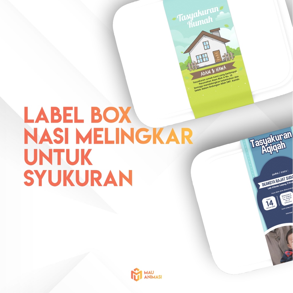 Cetak Label Box Nasi Melingkar Untuk Syukuran