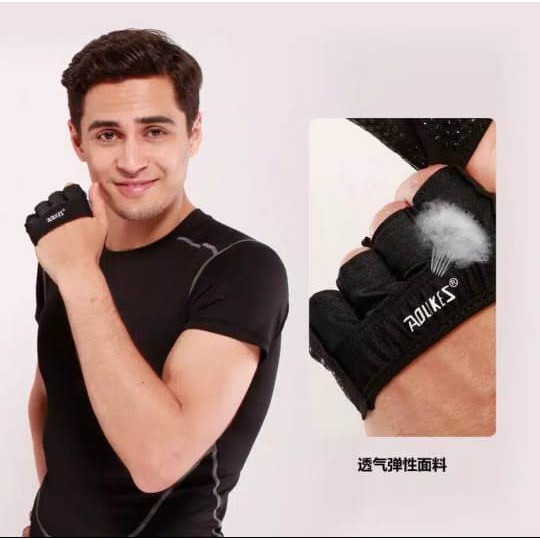 (COD) AOLIKES 111 Gloves Sarung Tangan Anti Slip Gym Fitness Wrist Band Support