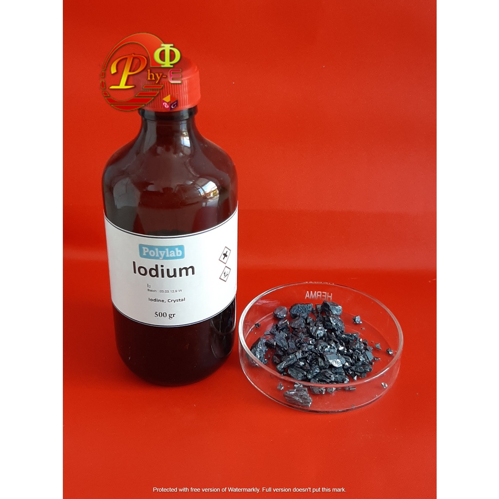 I2 / Iodin / Iodium / Iodine / Yodium Kristal per gram (Min 10gr)