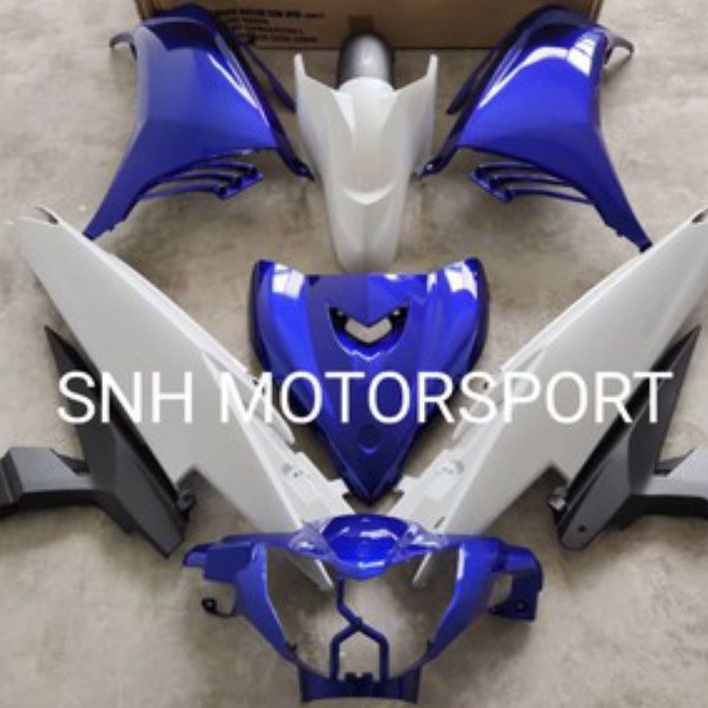 cover body full halus yamaha jupiter mx new mx 135 biru putih