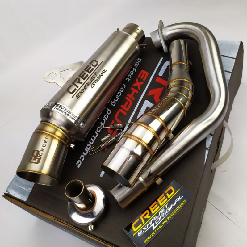 1set Original Knalpot Racing + db killer CREED EXHAUST GT for Satria FU, Vixion, MX135, CB150R, CBR 