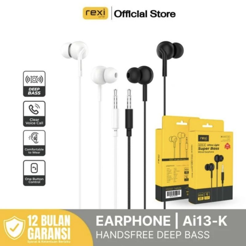 Rexi Ai13-K Super Bass Wired Earphone