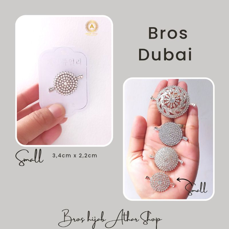 Bros Dubai/Bross Aceh/Pin Jilbab Bulat Full Permata Mewah/Bros Candi Borobudur by Bros hijab Athar Shop