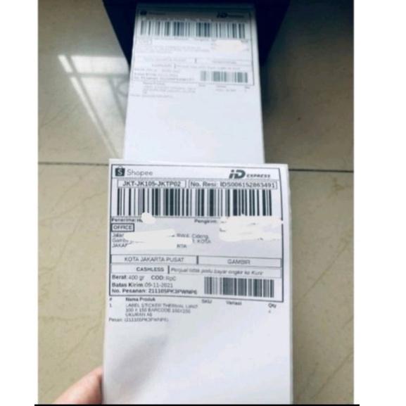 

T86 Label thermal barcode 100x150 isi 250pcs/roll BEST SELLER ㅋ