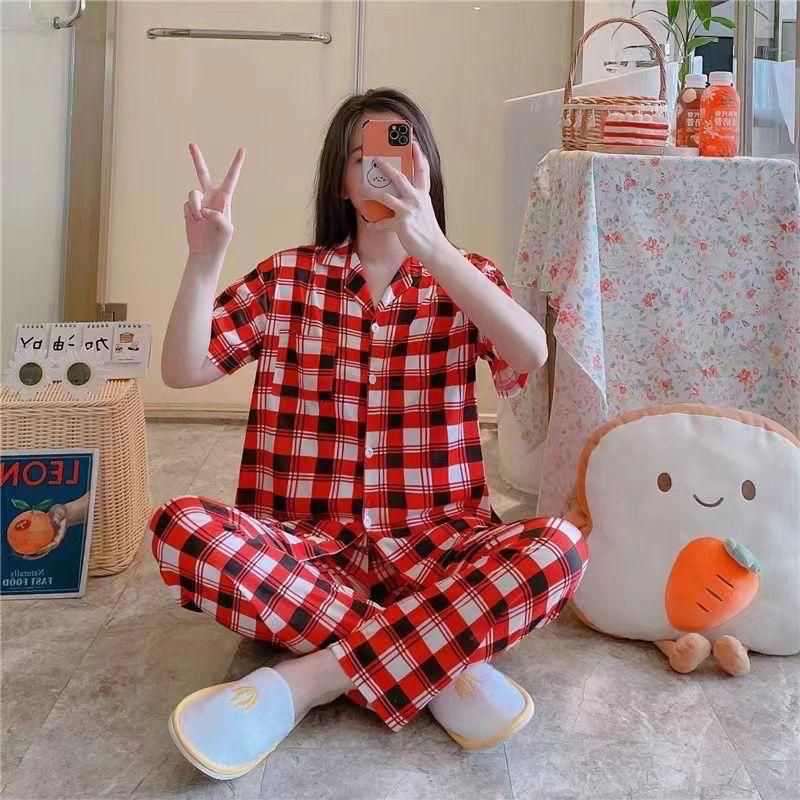 BAJU TIDUR WANITA IMPORT / STELAN PIYAMA WANITA CP KANCING