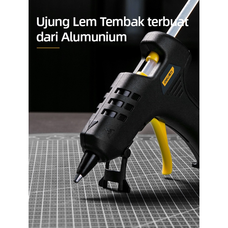 Deli Glue Gun / Lem Tembak 20 W 7mm Pencairan Lem Stabil DL402020