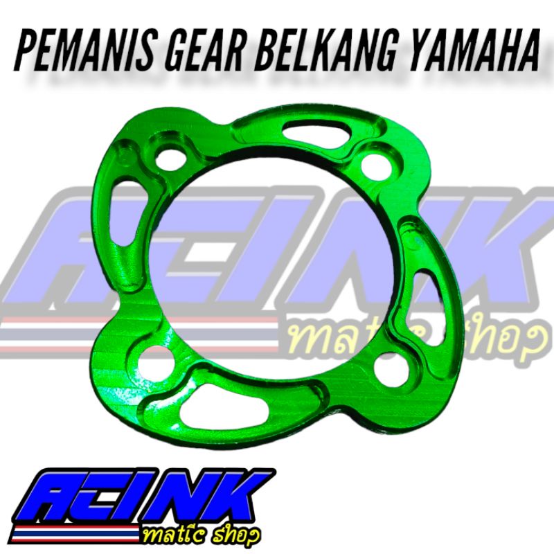 Pemanis cover gear belakang yamaha cnc almunium pnp