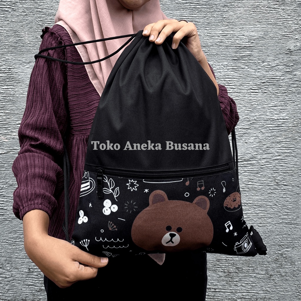 Tas Serut Wanita String Bag Tas Travel Drawstring Bag Tas Ransel Serut Wanita MTS0014